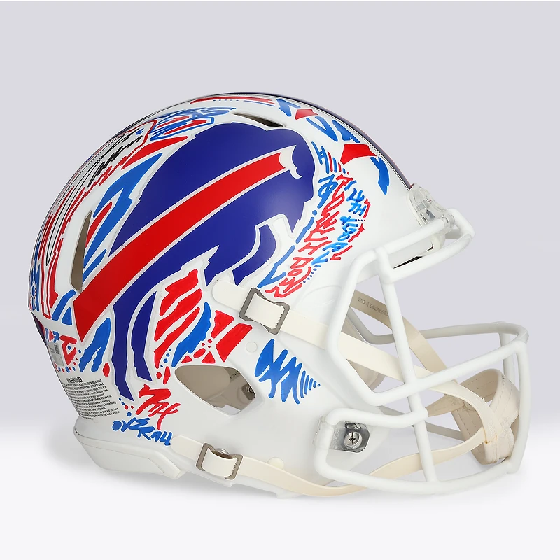 Josh Allen Buffalo Bills Autographed Riddell Speed Authentic Helmet - Art by JK5 - Limited Edition #1/1