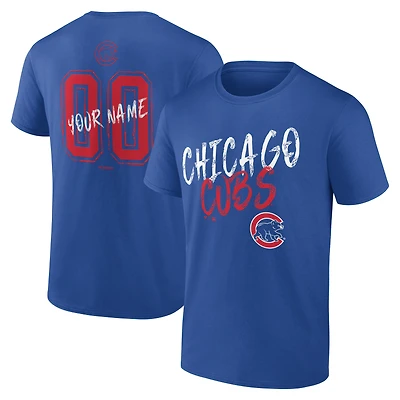 Men's Royal Chicago Cubs  Hustle Personalized Name & Number T-Shirt