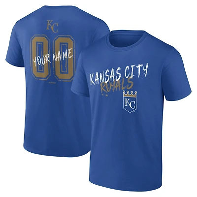 Men's Royal Kansas City Royals  Hustle Personalized Name & Number T-Shirt