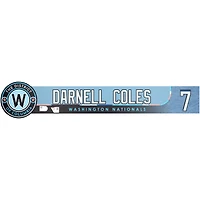Darnell Coles Washington Nationals Staff-Issued #7 Blue City Connect Nameplate from the 2025 MLB Season
