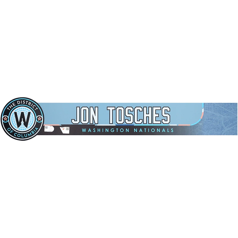 Jon Tosches Washington Nationals Staff-Issued Blue City Connect Nameplate from the 2025 MLB Season