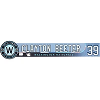 Clayton Beeter Washington Nationals Player-Issued #39 Blue City Connect Nameplate from the 2025 MLB Season