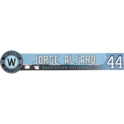Jorge Alfaro Washington Nationals Player-Issued #44 Blue City Connect Nameplate from the 2025 MLB Season