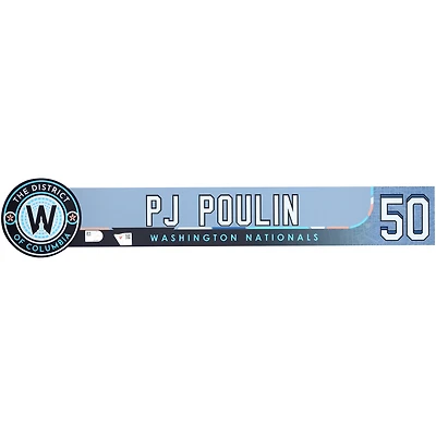 PJ Poulin Washington Nationals Player-Issued #50 Blue City Connect Nameplate from the 2025 MLB Season
