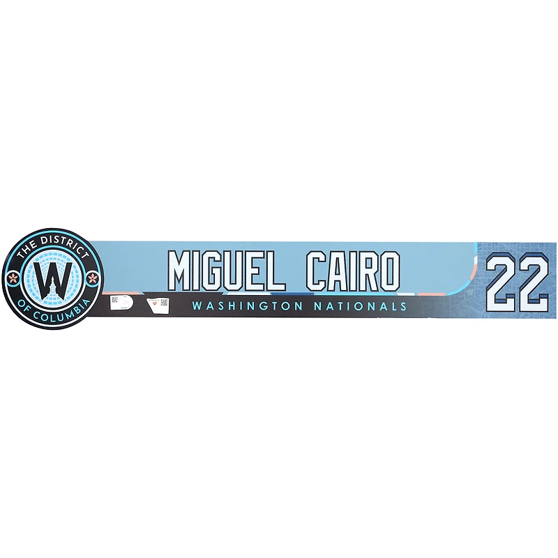 Miguel Cairo Washington Nationals Staff-Issued #22 Blue City Connect Nameplate from the 2025 MLB Season