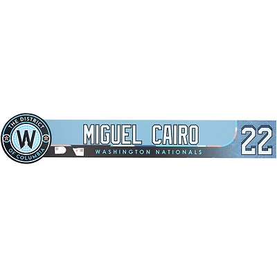 Miguel Cairo Washington Nationals Staff-Issued #22 Blue City Connect Nameplate from the 2025 MLB Season
