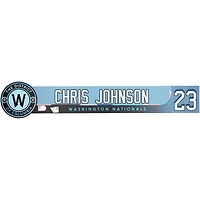 Chris Johnson Washington Nationals Staff-Issued #23 Blue City Connect Nameplate from the 2025 MLB Season