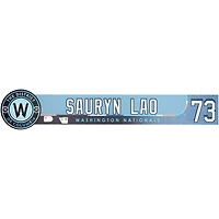 Sauryn Lao Washington Nationals Player-Issued #73 Blue City Connect Nameplate from the 2025 MLB Season