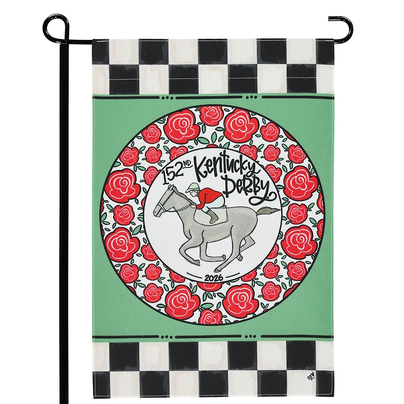 152nd Kentucky Derby 12" x 18" Double-Sided Race Horse Flag
