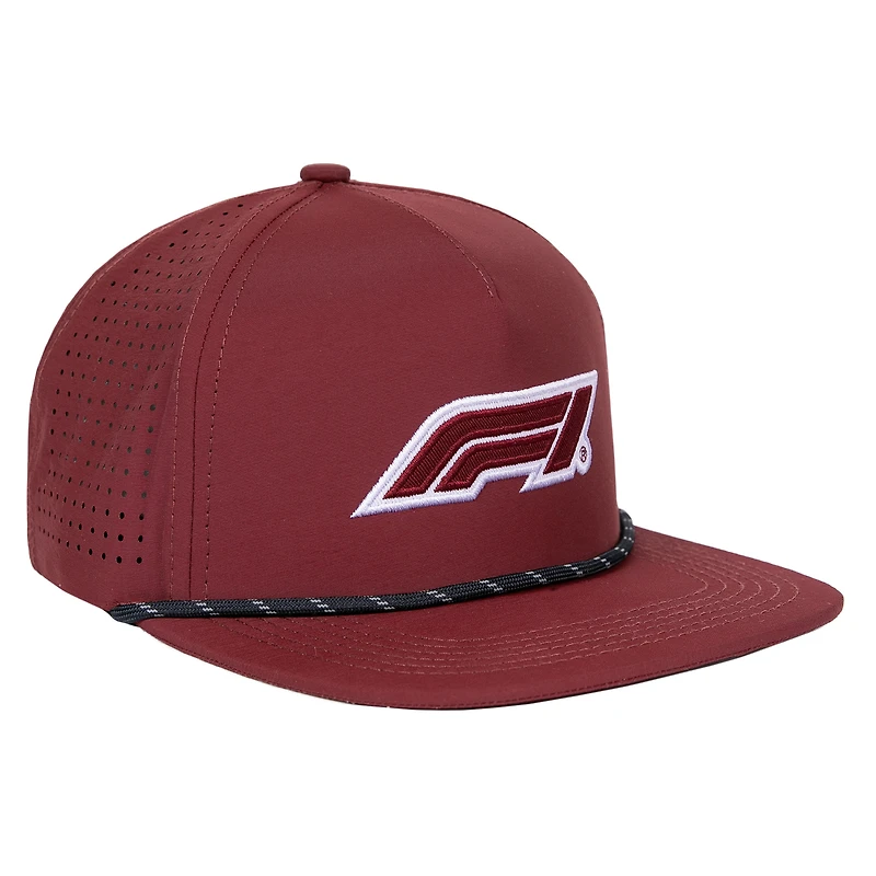 Unisex Burgundy Formula 1 Performance Snapback Hat