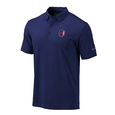 Men's Columbia Navy St. Louis CITY SC Omni-Wick Drive Polo