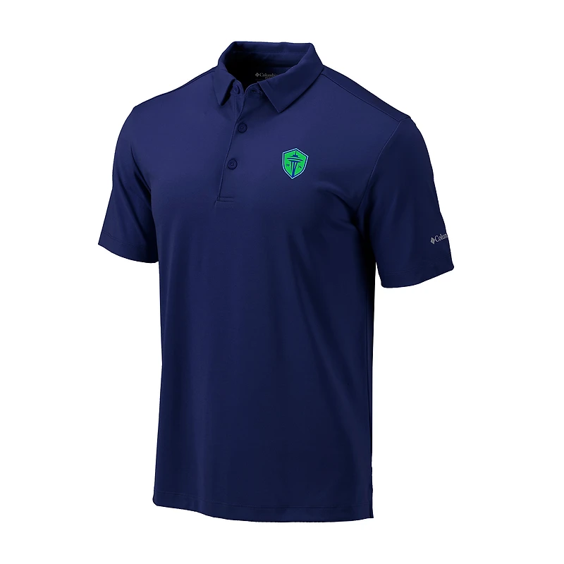 Men's Columbia Navy Seattle Sounders FC Omni-Wick Drive Polo