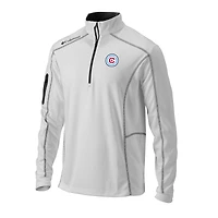 Men's Columbia White Chicago Fire Omni-Wick Shotgun Quarter-Zip Pullover