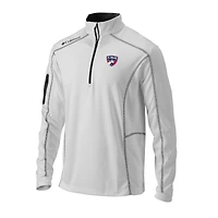 Men's Columbia White FC Dallas Omni-Wick Shotgun Quarter-Zip Pullover