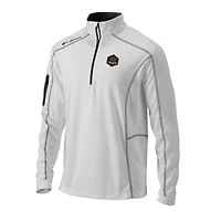 Men's Columbia White Houston Dynamo FC Omni-Wick Shotgun Quarter-Zip Pullover