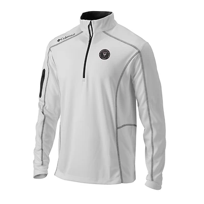 Men's Columbia White Inter Miami CF Omni-Wick Shotgun Quarter-Zip Pullover