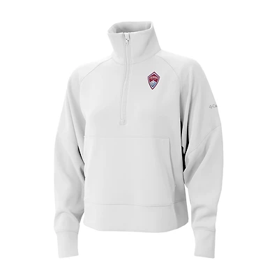 Women's Columbia White Colorado Rapids Wickhams Hills Raglan Omni-Wick Half-Zip Pullover