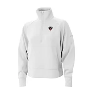 Women's Columbia White D.C. United Wickhams Hills Raglan Omni-Wick Half-Zip Pullover