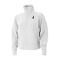 Women's Columbia White Minnesota United FC Wickhams Hills Raglan Omni-Wick Half-Zip Pullover
