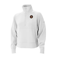 Women's Columbia White Atlanta United FC Wickhams Hills Raglan Omni-Wick Half-Zip Pullover