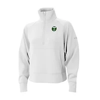 Women's Columbia White Portland Timbers Wickhams Hills Raglan Omni-Wick Half-Zip Pullover