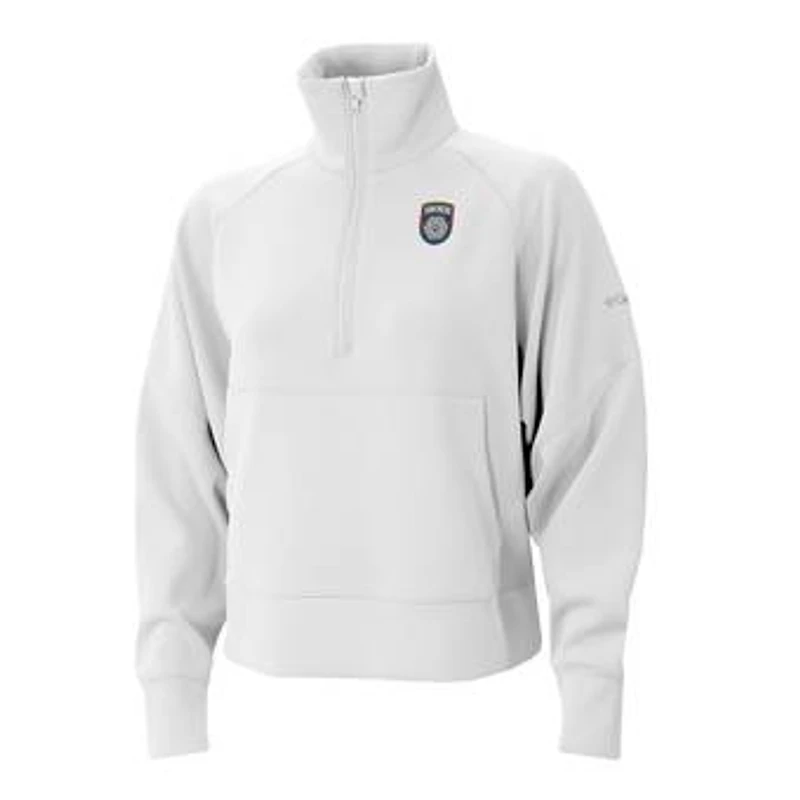 Women's Columbia White San Diego FC Wickhams Hills Raglan Omni-Wick Half-Zip Pullover
