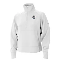Women's Columbia White San Diego FC Wickhams Hills Raglan Omni-Wick Half-Zip Pullover