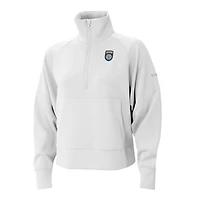 Women's Columbia White San Diego FC Wickhams Hills Raglan Omni-Wick Half-Zip Pullover