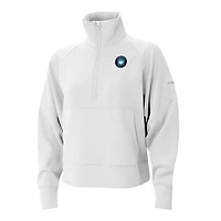 Women's Columbia White Charlotte FC Wickhams Hills Raglan Omni-Wick Half-Zip Pullover