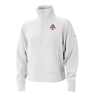 Women's Columbia White Toronto FC Wickhams Hills Raglan Omni-Wick Half-Zip Pullover