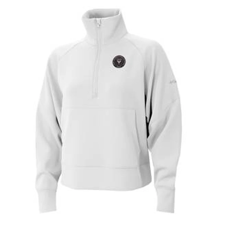 Women's Columbia White Inter Miami CF Wickhams Hills Raglan Omni-Wick Half-Zip Pullover