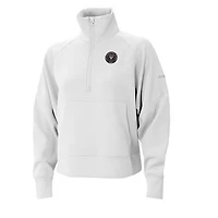 Women's Columbia White Inter Miami CF Wickhams Hills Raglan Omni-Wick Half-Zip Pullover