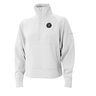 Women's Columbia White Inter Miami CF Wickhams Hills Raglan Omni-Wick Half-Zip Pullover