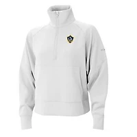 Women's Columbia White LA Galaxy Wickhams Hills Raglan Omni-Wick Half-Zip Pullover