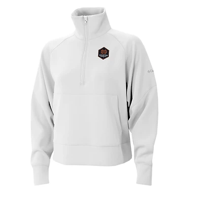 Women's Columbia White Houston Dynamo FC Wickhams Hills Raglan Omni-Wick Half-Zip Pullover