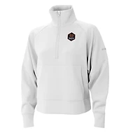 Women's Columbia White Houston Dynamo FC Wickhams Hills Raglan Omni-Wick Half-Zip Pullover