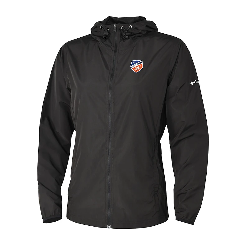 Women's Columbia Black FC Cincinnati The Prodigy Full-Zip Windbreaker