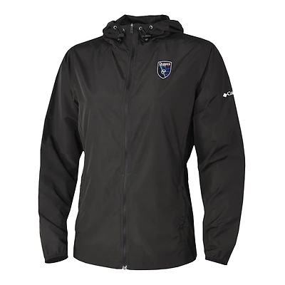 Women's Columbia Black San Jose Earthquakes The Prodigy Full-Zip Windbreaker