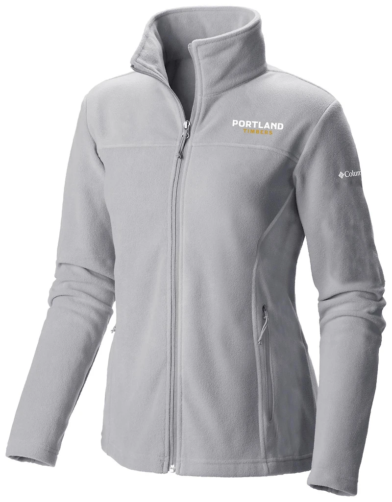 Women's Columbia Gray Portland Timbers Give & Go II Fleece Full-Zip Jacket
