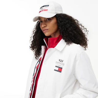 Unisex Tommy Hilfiger White Cadillac F1 Team Chevron Adjustable Hat