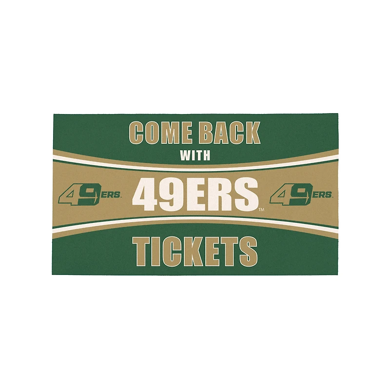 Charlotte 49ers 16" x 28" Come Back with Tickets Indoor/Outdoor Mat