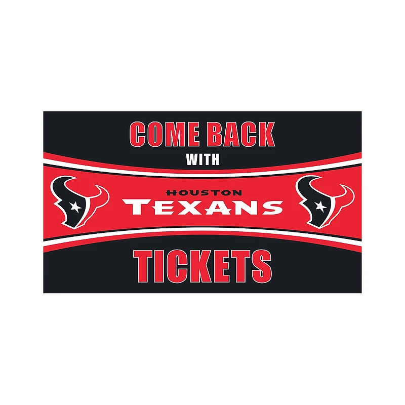 Houston Texans 16" x 28" Come Back with Tickets Indoor/Outdoor Mat
