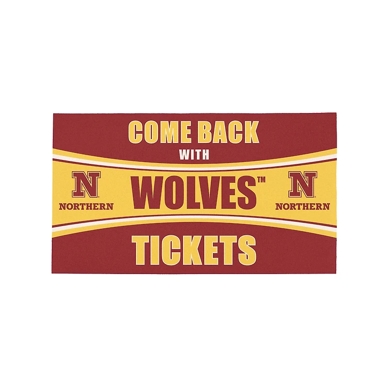 Northern State University Wolves 16" x 28" Come Back with Tickets Indoor/Outdoor Mat