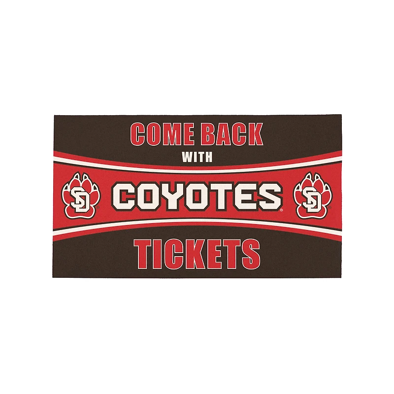 South Dakota Coyotes 16" x 28" Come Back with Tickets Indoor/Outdoor Mat