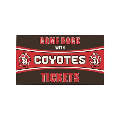 South Dakota Coyotes 16" x 28" Come Back with Tickets Indoor/Outdoor Mat