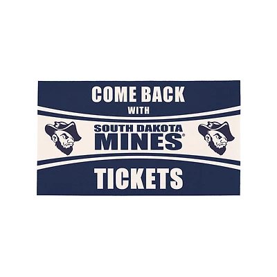 South Dakota School of Mines and Technology Hardrockers 16" x 28" Come Back with Tickets Indoor/Outdoor Mat