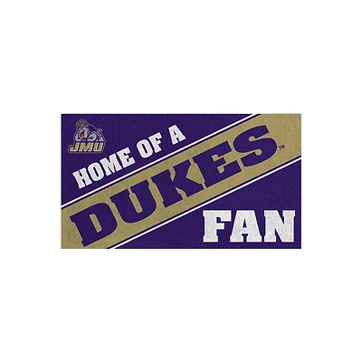 James Madison Dukes 16" x 28" Home of a Fan Indoor/Outdoor Logo Turf Mat