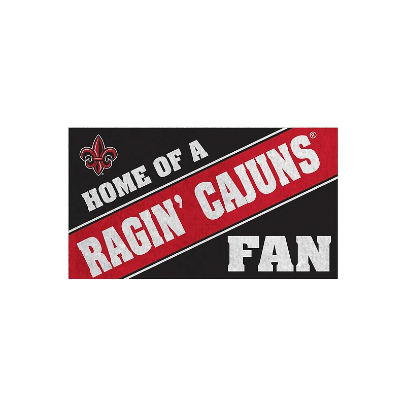 Louisiana Ragin' Cajuns 16" x 28" Home of a Fan Indoor/Outdoor Logo Turf Mat