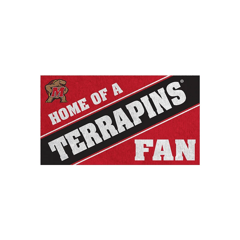 Maryland Terrapins 16" x 28" Home of a Fan Indoor/Outdoor Logo Turf Mat