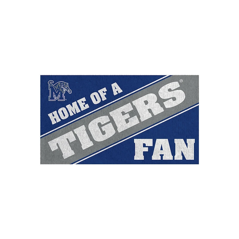 Memphis Tigers 16" x 28" Home of a Fan Indoor/Outdoor Logo Turf Mat